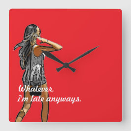 ¡~Girl, lo que soy último RELOJ de PARED de