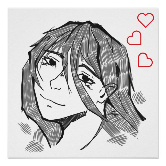 Girl love lineart poster (Anverso)