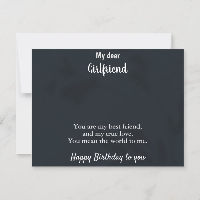 Girlfriend Jewelry Message Card (Anverso)