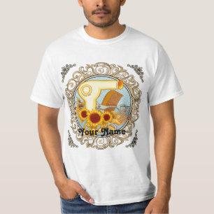 Girlie Girasoles Camiseta de Esteticista