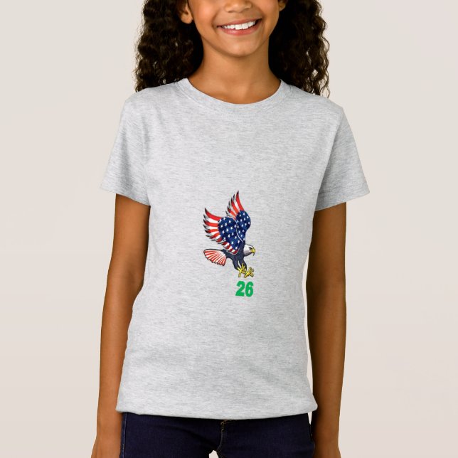 Girls' Fine Jersey T-Shirt  heather TOP  FLIGHT 26 (Anverso)
