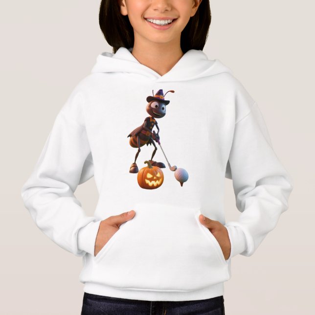 Girls Hoodies- Halloween Ant Golf ⛳ (Anverso)
