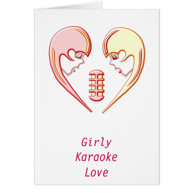 Girly BFF Karaoke Love Heart (Frente)