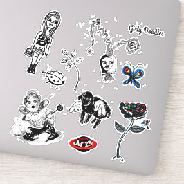 Girly Doodles Pegatina Set