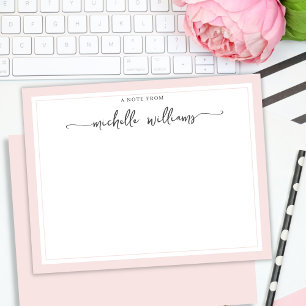 Girly Elegant Caligraphy Script Rubor Nota de