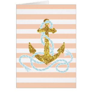 Girly Faux Purpurina Anchor