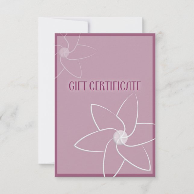 Girly gift certificate  (Anverso)