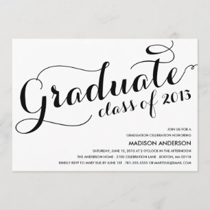 GIRLY GRAD INVITACIÓN DE LA PARTE DE GRADUACIÓN
