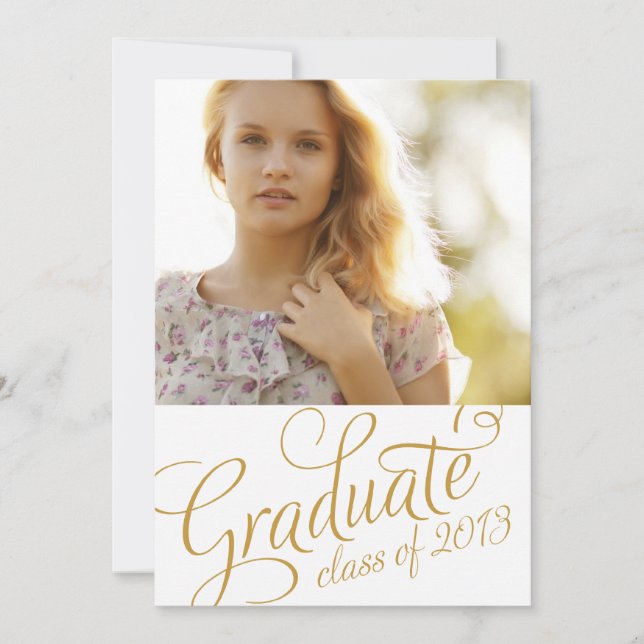 GIRLY GRAD | INVITACIÓN DE LA PARTE DE GRADUACIÓN (Anverso)