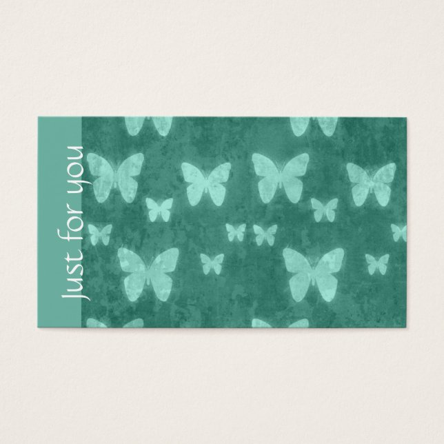Girly Jade Green Butterfly | Tarjetas de regalo de (Frente)
