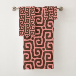 Girly modern Brown &Pink Abstract Pattern