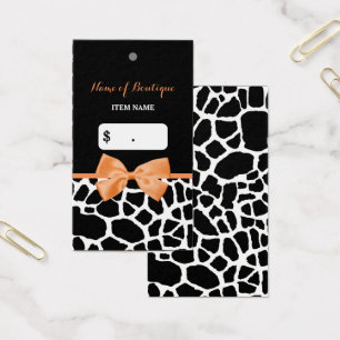 Girly Naranja Bow Giraffe Print Boutique Hang Etiq