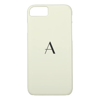 Girly Pastel Beige iPhone 7 Funda con BlackMonogra