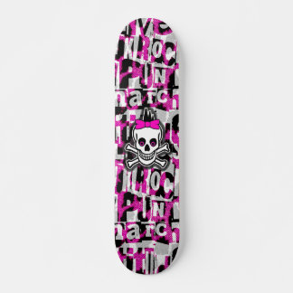 Girly Punk Skull Skateboard