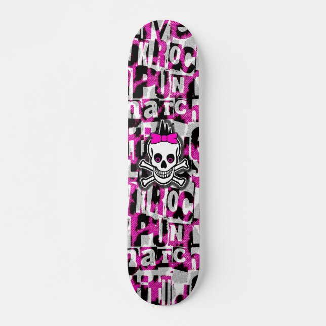 Girly Punk Skull Skateboard (Anverso )