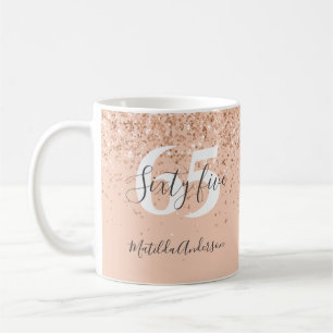 Girly purpurina chispear moderno cumpleaños taza d