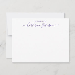 Girly Script Caligrafía Una Nota De Violet Morado
