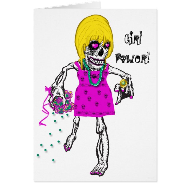 GIRLY SKELTON Card (Frente)