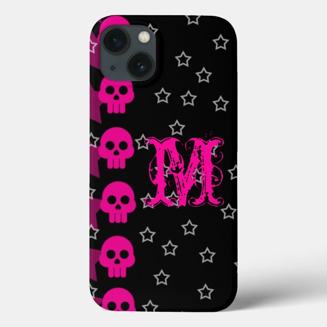 Girly Skull Punk EMO Rocker Rock IPhone 6 Funda (Reverso)
