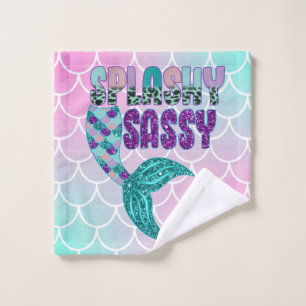 Girly Splashy Sassy Pink Purple Green Mermaid
