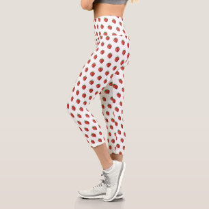 Girly Strawberry   Capri Leggings   Blanco