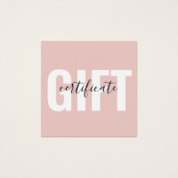 Girly Trendy Rubor Pink Business Certificado de re