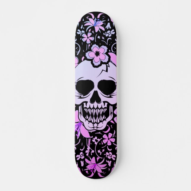 Girly Vintage Skull Skateboard (Anverso )