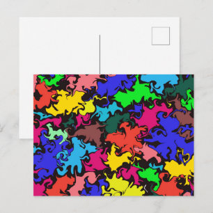 Giro colorido abstracto / postal