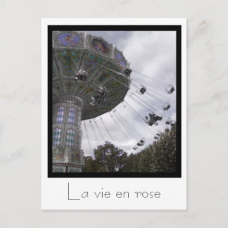 Giro de carrusel en París postal