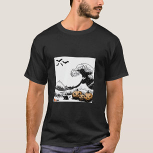 Giro de Halloween en la camiseta de la gran ola de