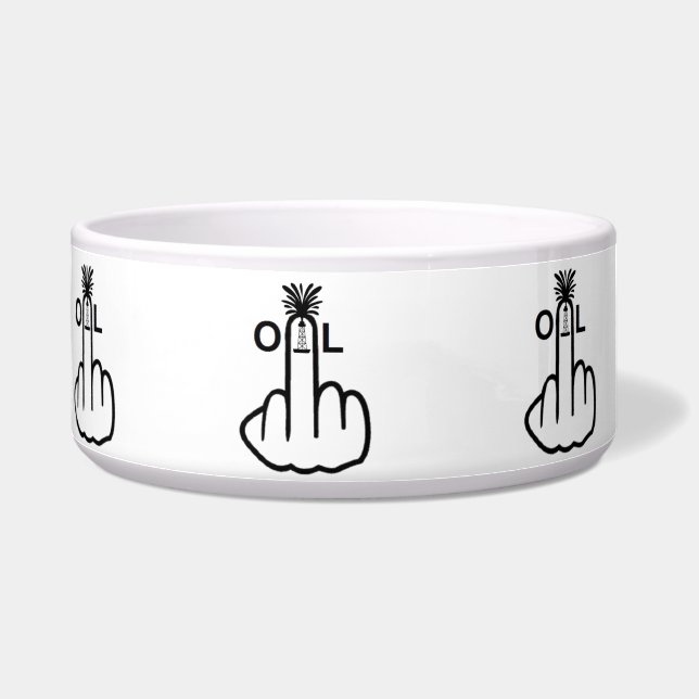 Giro del aceite del bol de mascotas (Izquierda)