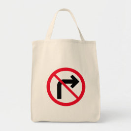 Giro derecho Rótulo prohibido | Bolsa de Tote para
