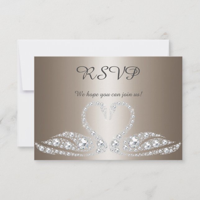 Giro dorado de diamante cisne respuesta rsvp todos (Anverso)