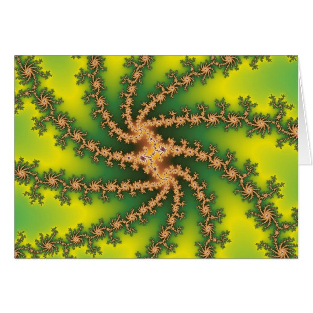 Giro en el cielo - Tarjeta fractal (Anverso (Horizontal))