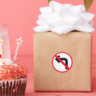 Giro izquierdo Rótulo prohibido   Pegatinas de Ron