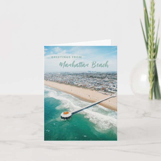 Giro personalizado de la postal de Manhattan Beach (Anverso)