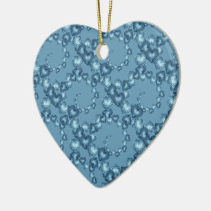 Giros cardíacos, ORNAMENTO CLARO DE CORAZÓN azul