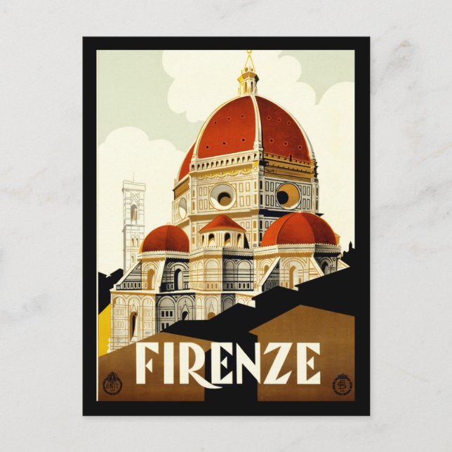 Giros impresos de postales en Firenze Italia (Anverso)