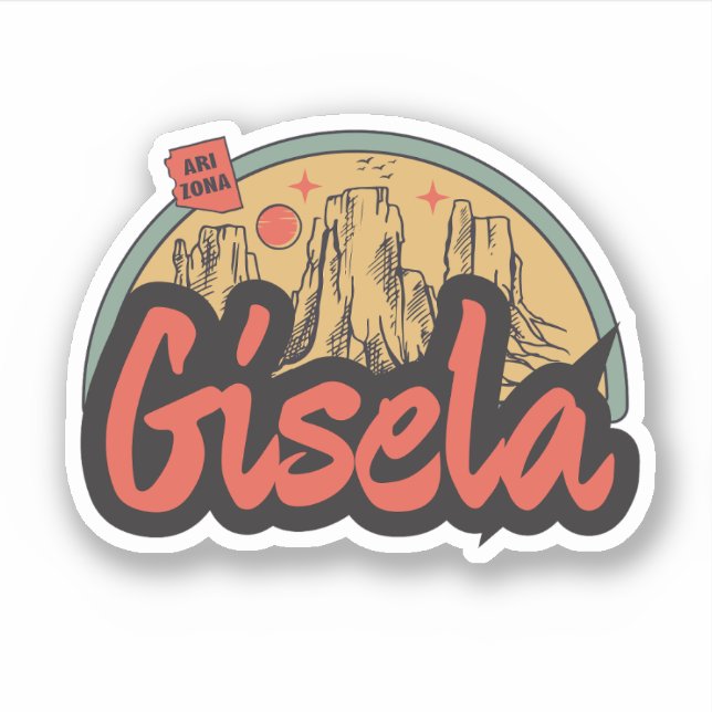 Gisela, Arizona Pegatina (Anverso)