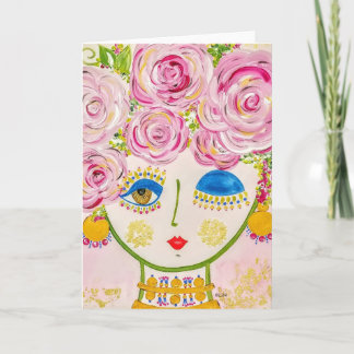 Gitano Chica Jardín Glow - Tarjeta de nota