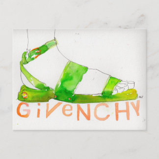 Givenchy - postal de ilustracion de moda