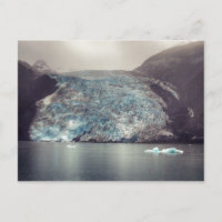 Glaciar Alaska oscuro y dramático | Postal