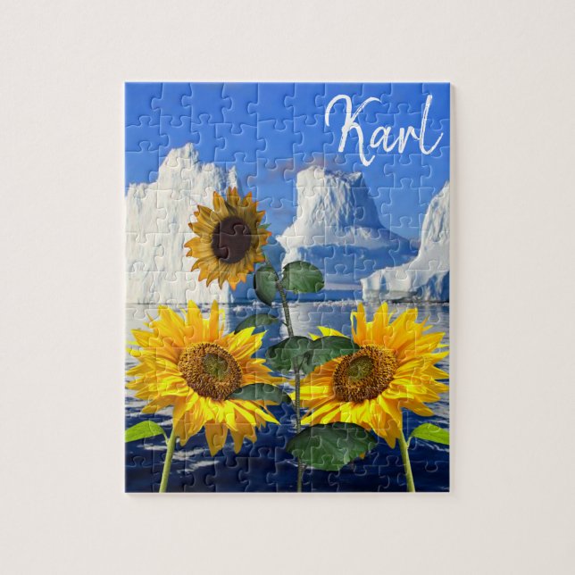 Glaciar de girasol rompecabezas (Vertical)