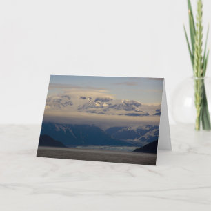 Glaciar de Hubbard, tarjeta de Navidad de la alba