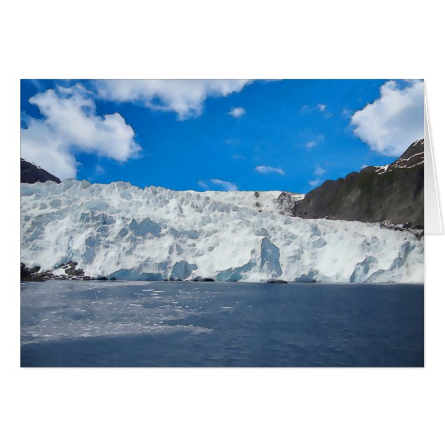 Glaciar Holgate - Tarjeta de arte de 5" x 7" (Anverso (Horizontal))