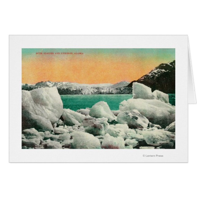 Glaciar Muir e Icebergs en Alaska #1State (Anverso (Horizontal))