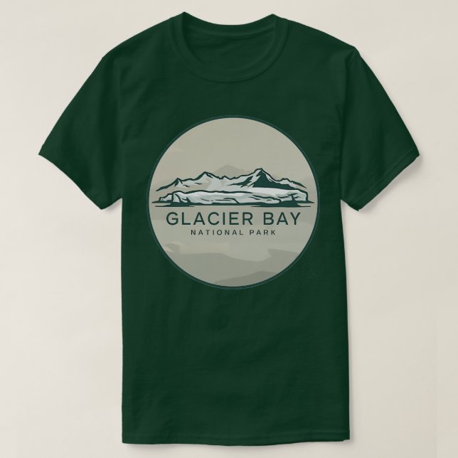 Glacier Bay Parque Nacional camiseta de viaje TShi (Diseño del anverso)
