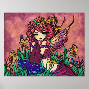 "Glacier Lily Fairy" champiñón Fantasía Arte Fores