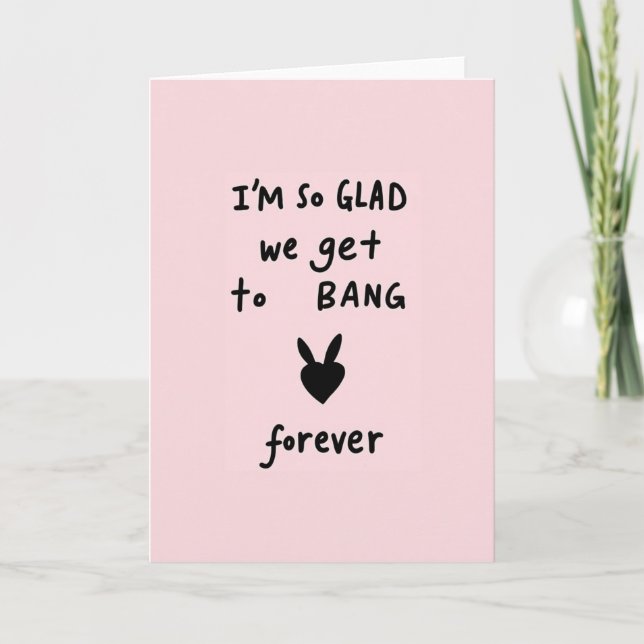 Glad We Bang Tarjeta de Amor Eterno (Anverso)