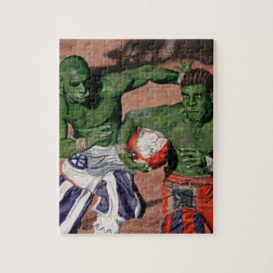 Gladiador Orc Fantasía Arte Pequeño Rompecabezas